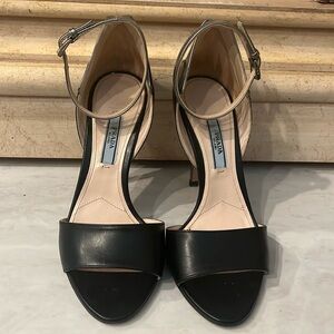 Prada Women's Black and Silver Courts size 37